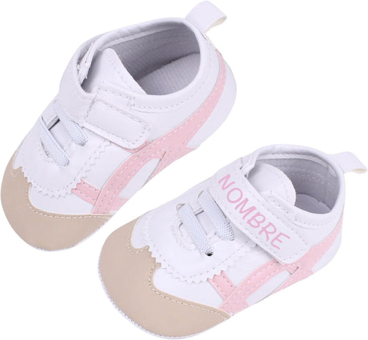 Zapatos personalizados para bebé (0-12 meses) – Zapatillas deportivas personalizadas con nombre y bolsa de regalo